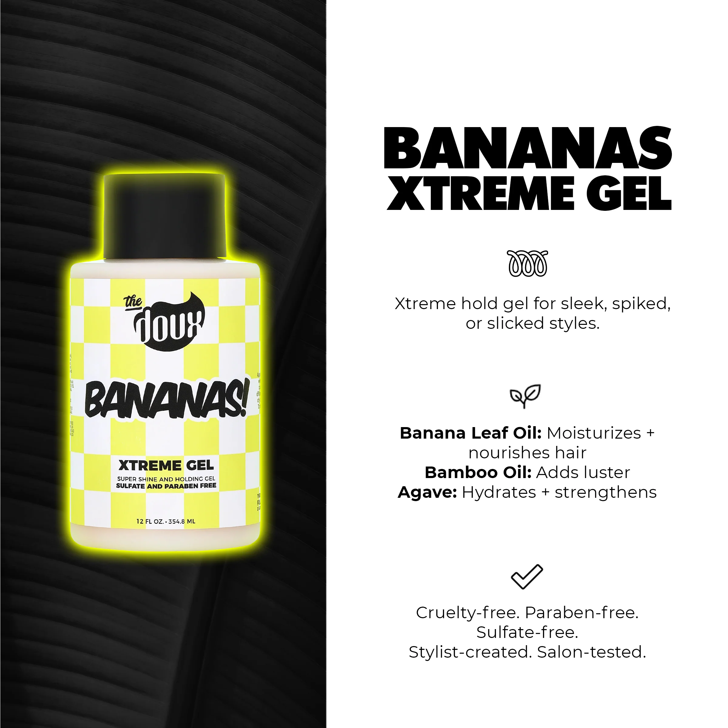 Bananas Xtreme Hold Hair Gel 12oz - Image 4