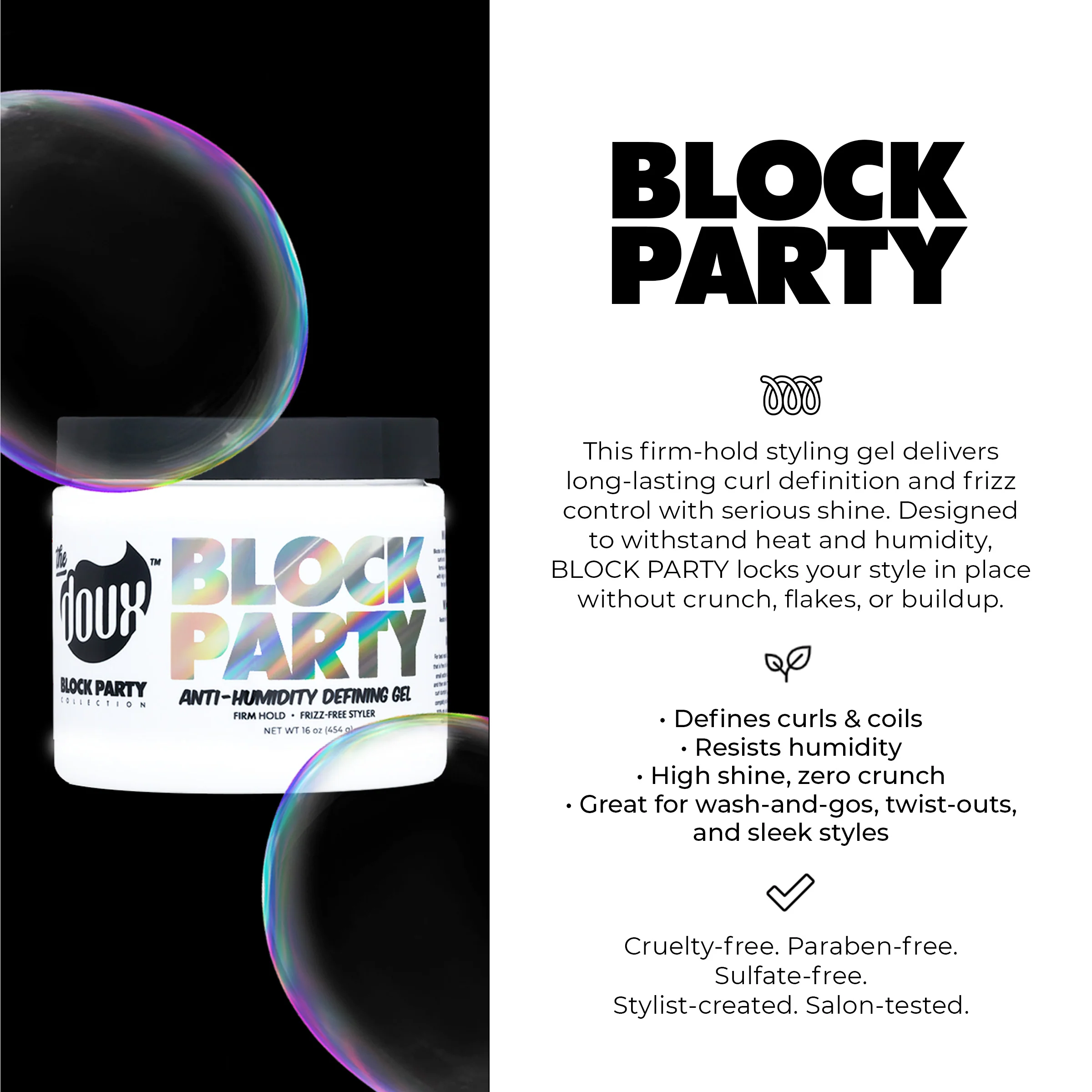 BLOCK PARTY Anti-Humidity Defining Gel 16 oz - Image 4